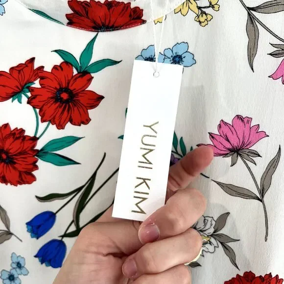 NWT Yumi Kim Night Fever Garden at Dawn 100% Silk Floral Mini Dress 4 - Picture 7 of 14